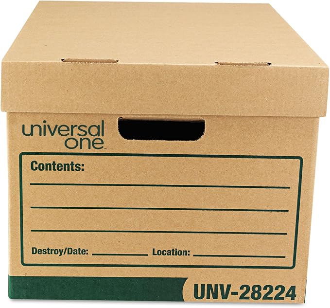 Recycled Record Storage Box, Letter, 12 X 15 X 10, Kraft, 12/Carton