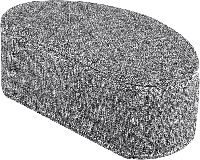 Tv Remote Holder Tray with 5 Compartments,PU Leather Remote Control Holder/Caddy Nightstand Decoration,Placed Media Remote Storage Box/Glasses/Makeup Brush/Office Products/Desktop Organizer (Grey）