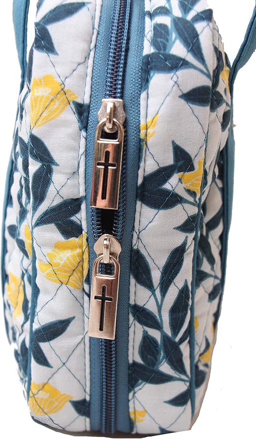 DIWI Quilted Bible Cover Extra Large Sizes 11.25 X 8.25 X 2.75 Inches Bible Tote Good Book Case (XL, C2 Hope of Desert)
