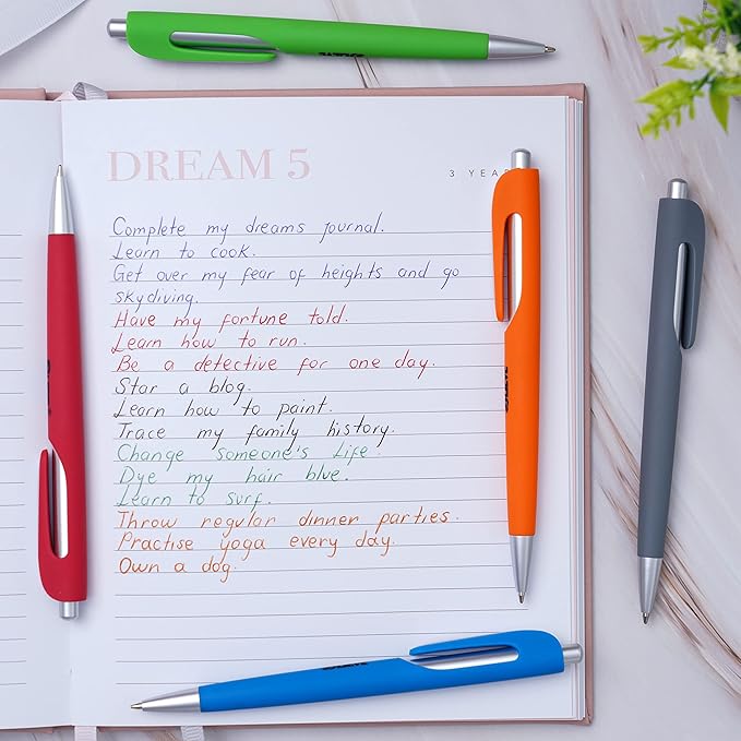 BLIEVE - Aesthetic Highlighters and Gel Pens With Soft Ink and Chisel Tip, Bible Highlighters and Pens No Bleed, Dry Fast Easy to Hold, for Bible Journaling Planner School Supplies (COLORFUL)