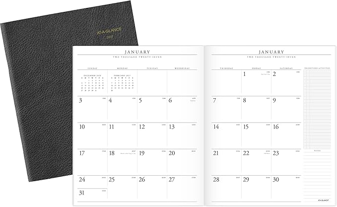 AT-A-GLANCE 2027 Monthly Padfolio Refill for 7029005, 13-Month Jan-Jan, 9" x 11", Executive (709091027)