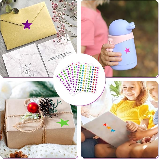 Star Stickers, 5040 PCS 0.6" Foil Star Metallic Stickers, Star Stickers for Kids Reward, Foil Star Stickers for Behavior Chart, Student Planner, School Classroom Teacher Supplies, DIY