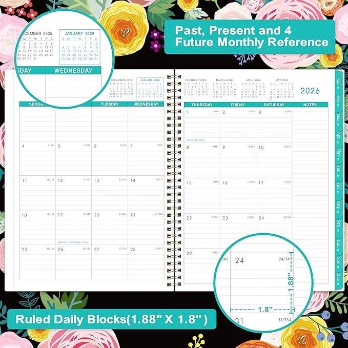 2026 Monthly Planner - 2026 Planner from Jan. 2026 - Dec. 2026, Monthly Planners 8.5“ x 11”, 2026 Calendar 12 Month with Pocket