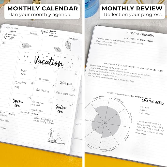 Clever Fox Planner Pro Premium – Luxurious Weekly & Monthly Planner with Budget Organizer for Productivity & Goals, Undated, A4 (Gray)