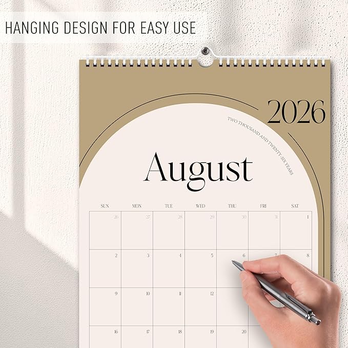 Aesthetic 2026-2027 Wall Calendar - 18 Monthly Calendar from January 2026 to June 2027, 14.5" x 10.5", Modern Vertical Wall Hanging Calendar for Organizing & Planning