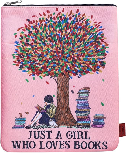Book Sleeve for Book Lovers, Bookish Book Protector, Book Covers for Paperbacks, Washable Fabric, Book Sleeves with Zipper, Medium 11 Inch X 8.7 Inch