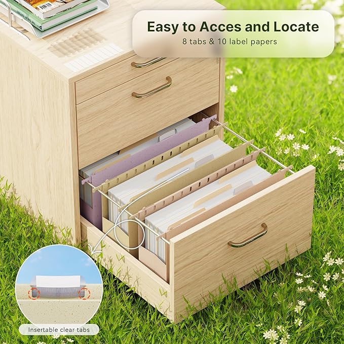XINGIA Legal Size Hanging File Folders with Tabs,Extra Capacity 3" Expandable Plastic Hanging Files Folders for Bulky Files,6 Pack Wheat Straw Filing Cabinet Folders for Office School,Assorted Colors