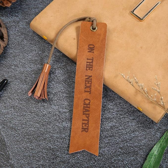 Fell Asleep Here Wedding Reader Leather Bookmark Wedding Party Gift Engraved Wedding Gift Hand Lettered Bookmark Gift for Book Lovers Bookish Gift (Fell Asleep here)