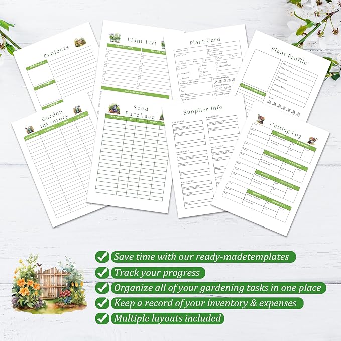 Garden Planner – Garden Journal Planner and Log Book with Monthly & Weekly Checklists, Gardening Journal for Plant Care, Budget, and Harvest Tracking