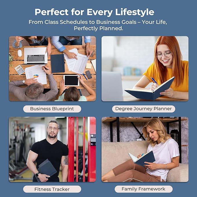 Weekly Monthly 2026-2027 Planner (July 26-Dec 27),8.5"x6.5",18 Months Agenda Plan with Month Tabs & Pocket,Expenses/Note Pages, Academic Calendar with Vegan Leather Cover,Blue