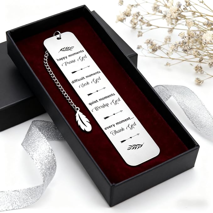 Christian Gifts for Women Men, Inspirational Religious Bookmark, Faith Encouragement Gifts for Friend, Bible Verse Book Marker for Baptism Confirmation, Get Well Soon Sympathy Gifts