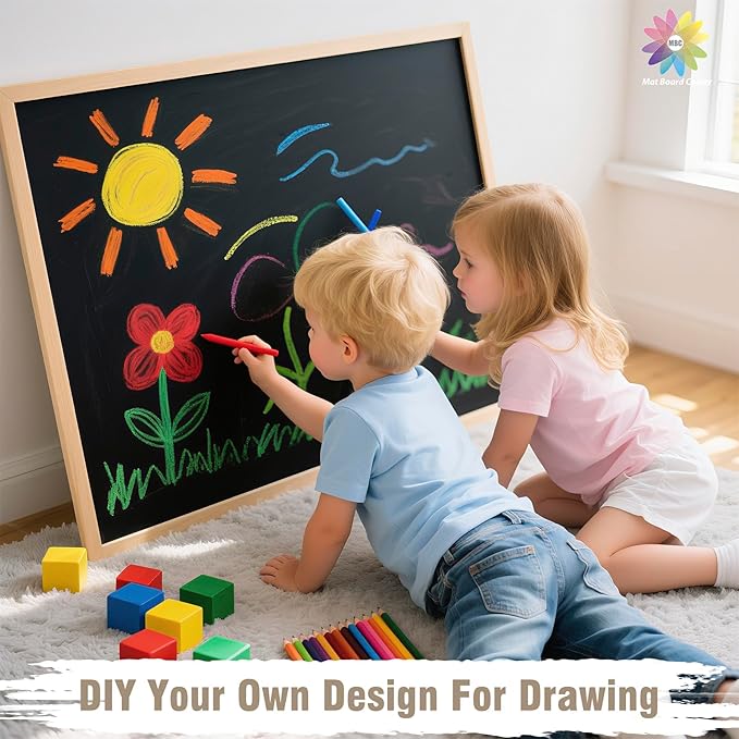 Mat Board Center, Pack of 10 Acid-Free Foam Boards, 24x36 inch Black Foam Boards, 3/16" Thick