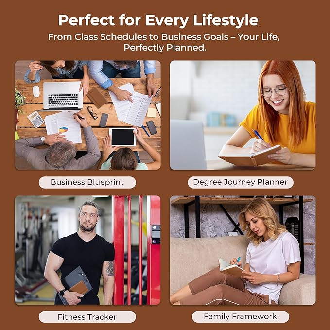 Weekly Monthly 2026-2027 Planner (July 26-Dec 27),6.5"x3.75",18 Months Agenda Plan with Month Tabs & Pocket,Expenses/Note Pages, Academic Calendar with Vegan Leather Cover,Brown