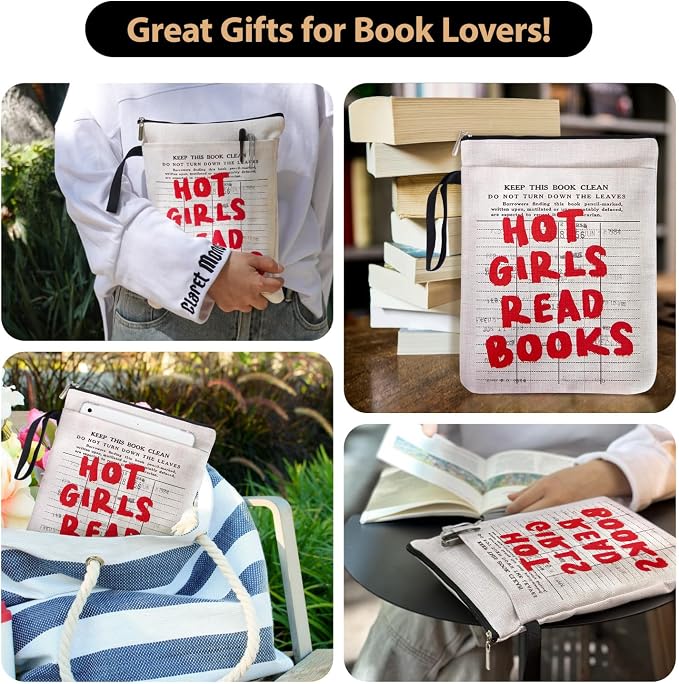 Who is Girl Love Read Books Book Covers for Women Book Lovers, Library Card Pattern Bookcover Protector for Paperbacks with Handle & Pocket for Friends Librarian Bookish, Book Club Gifts for Chritsmas