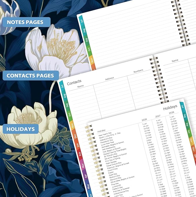 Planner 2026-2027 - July 2026 - June 2027, 8.5" x 11", Academic Planner 2026-2027 Weekly & Monthly, Large Calendar with 12 Monthly Tabs, Back Pocket