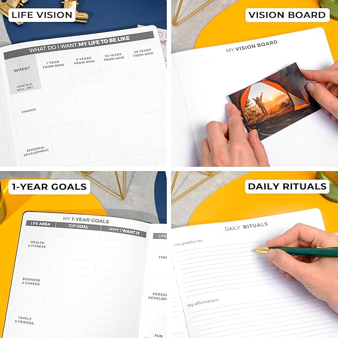 Clever Fox Planner Daily PRO - 8.5 x 11" A4 Size Daily Life Planner and Gratitude Journal to Increase Productivity, Time Management and Hit Your Goals - Undated - Lasts 3 Months (Black)