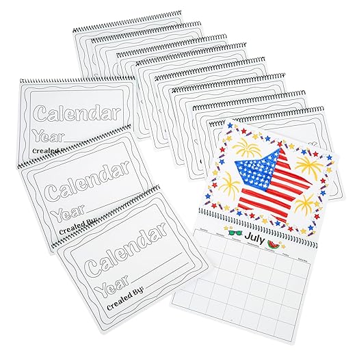 Colorations Decorate Your Own Calendar- Set of 12