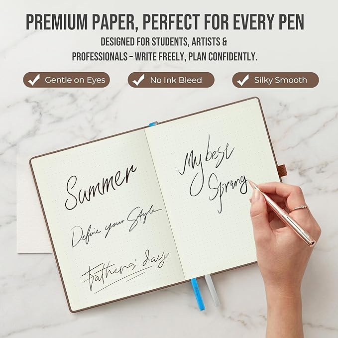 Planner 2026-2027 Weekly & Monthly Planner with Hourly Time Slots, 18 Month Academic Calendar July 2026 – Dec 2027, Vertical Layout, Monthly Tabs, Textured Fabric Hardcover, Coffee