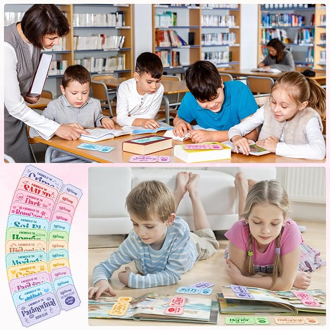 Faccito 240 Pcs Funny Bookmarks Gift Bulk 5.9 x 2.4 Inches Book Club Gift Bookish Gifts Reading Tracker for Women Book Lover Teacher Library Party School Library(Ticket)