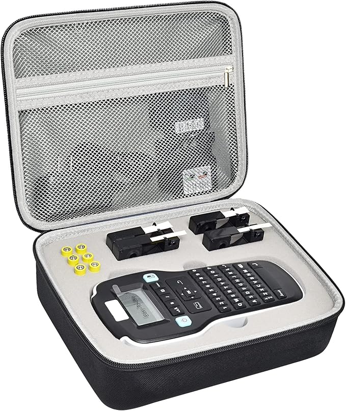 PAIYULE Case Compatible with DYMO Label Maker LabelManager 160/280 Portable Label Maker, Tag Printer Storage Organizer for AC Adapter, Tape Cartirdges and More Accessories(Box Only) Gray