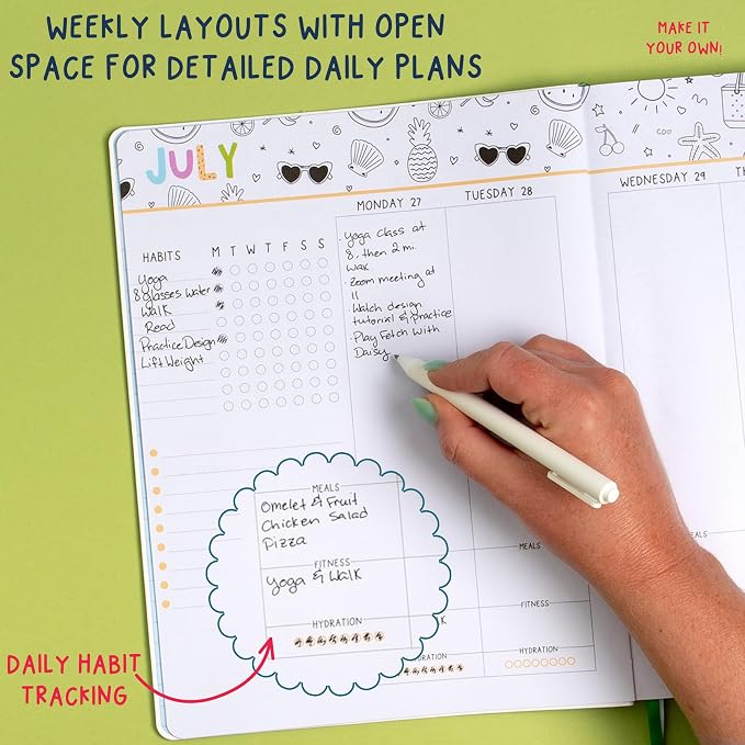 Callie Danielle Academic Planner 2026-2027, 12 Month Planner 8.5 x 11", Dated July 2026 - June 2027, Weekly & Monthly Calendars (Bloomin' All Over)