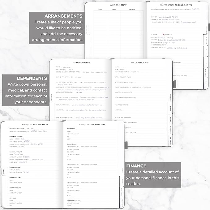 Clever Fox End of Life Planner – Final Arrangements Organizer for Beneficiary, Will Preparation, Last Wishes & Funeral Planning, A4 (Gray)