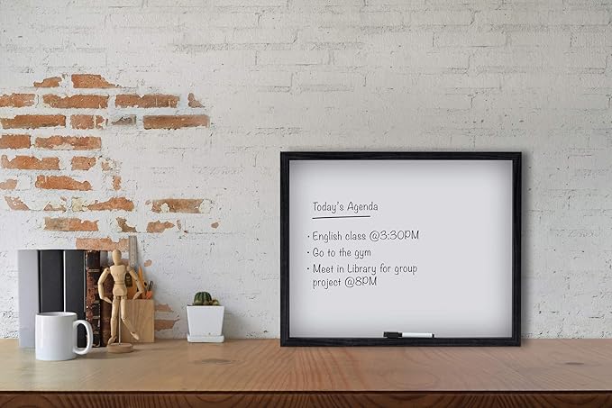 MIKASA White Board with Dry Erase Pen, Gray
