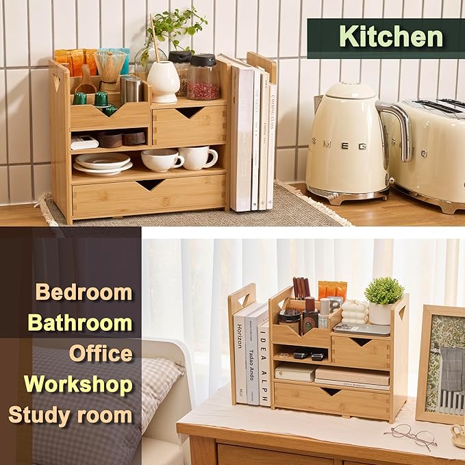 Pandorama Bamboo Desk Organizer (Medium)