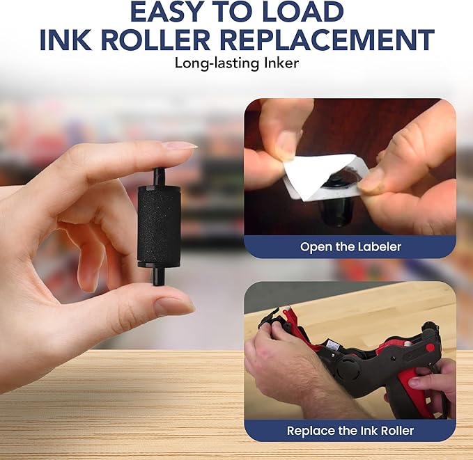 Perco Ink Roll for Monarch 1115 Price and Date Guns - Pack of 4 Replacement Inkers for Monarch 1115 Labelers - Easy to Load, Premium, Clear & Bold Prints - Made in USA