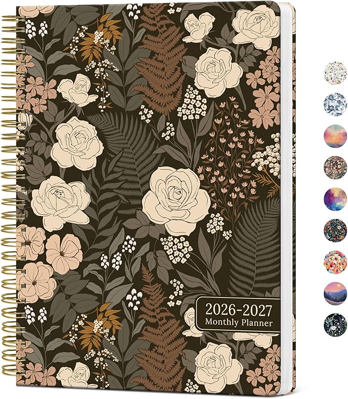 Monthly Planner 2026-2027, Aesthetic 2 Year Months Planner Calendar, 24-Months from January 2026 - December 2027, 26-27 Monthly Calendar Planner, Perfect for School Office Home, 7" x 10" - Wild Rose