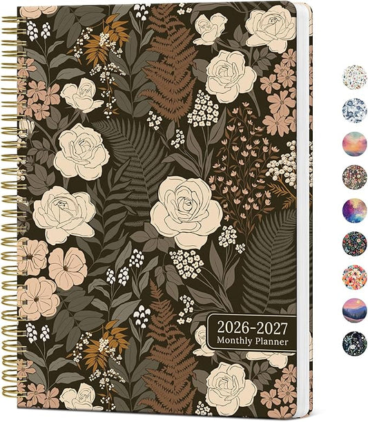 Monthly Planner 2026-2027, Aesthetic 2 Year Months Planner Calendar, 24-Months from January 2026 - December 2027, 26-27 Monthly Calendar Planner, Perfect for School Office Home, 7" x 10" - Wild Rose