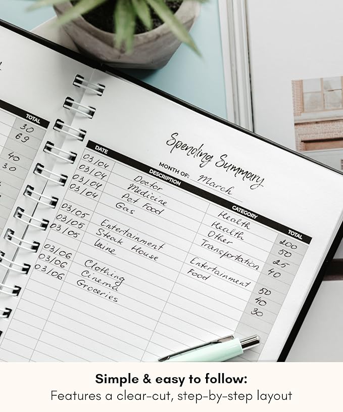 Lamare Budget Planner and Monthly Bill Organizer – Financial Planner with Expense Tracker Notebook, Debt Tracker & Budget Journal