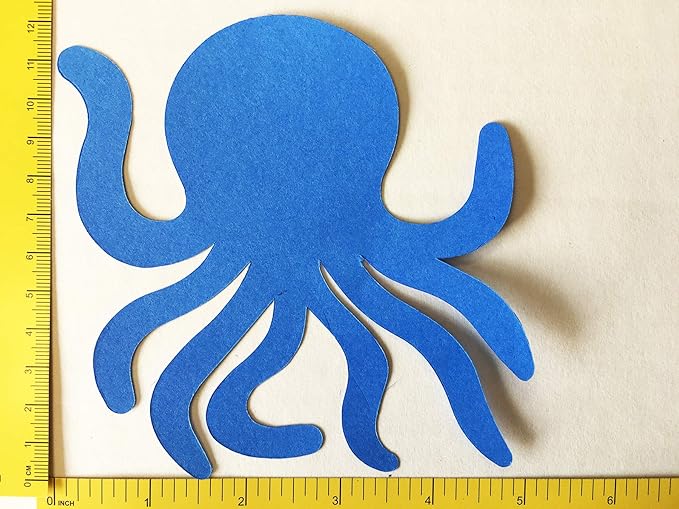 5.5” Ocean Large Creative Cut-Out Set, with Octopus, Dolphin, Whale and Shark, 31 Cut-Outs per Design in a Pack for Classroom Décor, Ocean Theme and Craft Activities for Kids
