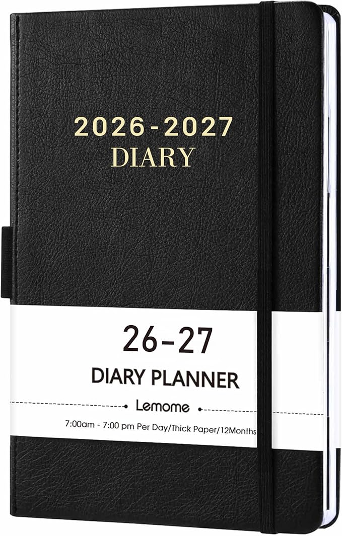 Daily Planner 2026-2027 - Diary 2026-2027, Appointment Book with Tabs, Pen Loop, Bookmarks, Inner Pocket, July 2026 to June 2027, 5.75" x 8.25"
