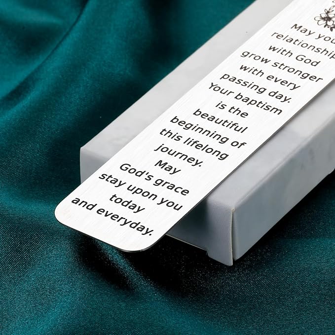 Baptism Gifts for Girl Boys Catholic Christening Gifts First Communion Gifts for Girl Boy Confirmation Gifts for Teens Baptism Bookmark Christian Easter Gift for Kids Women Men Easter Basket Stuffers