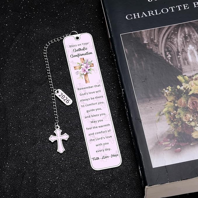 2026 Catholic Confirmation Gifts for Teenage Girl Bookmark - Girls Christian Confirmation Gifts for Teen Girls Religious School Supplies Party Favors for Guests Catholic Easter Basket Stuffers