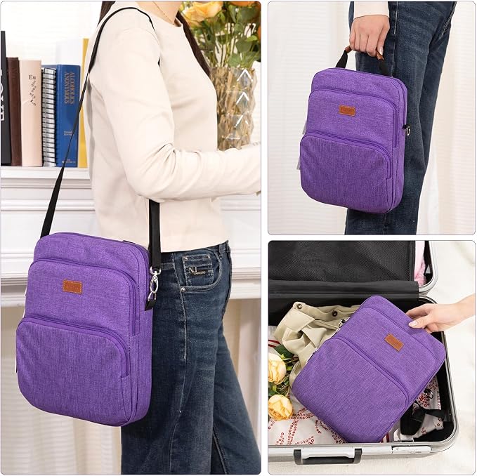 Aplufine Large Book Sleeve with Zipper, Book Pouch(9.5 X 12.5), Book Protector Pouch, Book Sleeve for Book Lovers, Book Cover, Book Carrying Case for Book Accessories, Study Suppliers