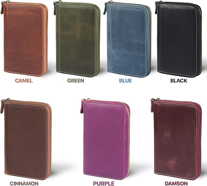 Londo Genuine Leather Padfolio – Portfolio Folder with Pencil Holder, Notepad & Zipper Closure for Business, Office & Travel