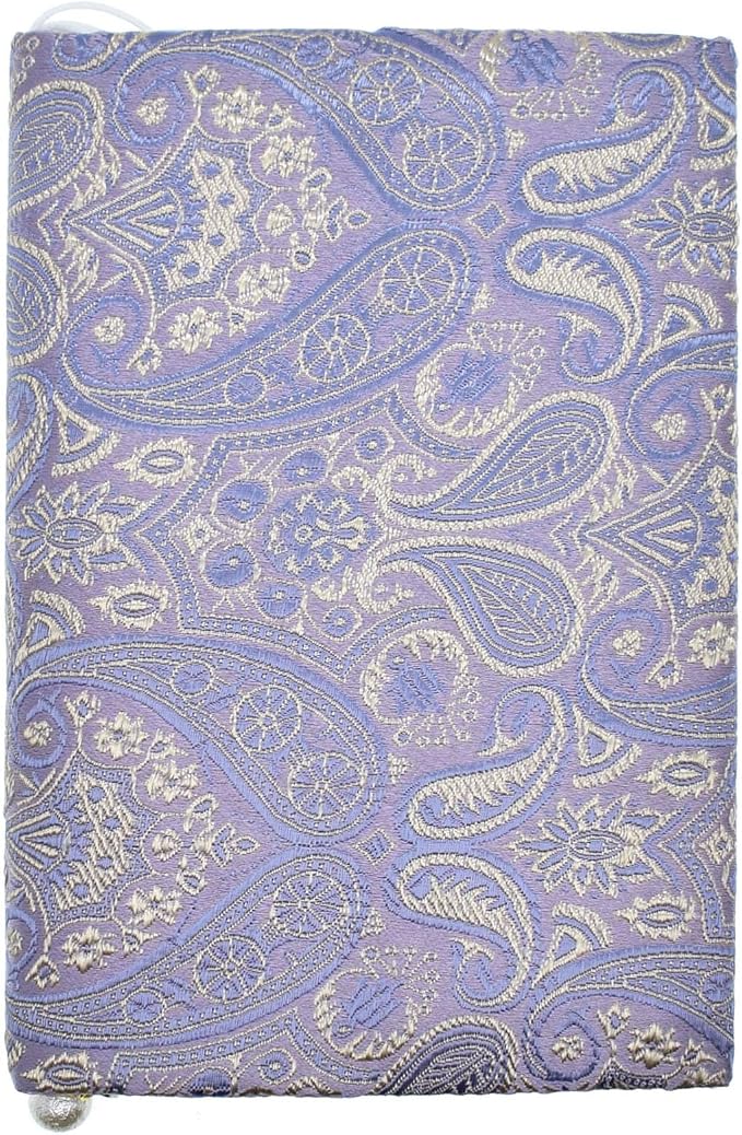 BLBMH A6 Book Cover 4x6 Plus | Non-Stretch Fabric Sleeve with Bookmark | Handmade Washable Protector for Paperback Bible Notebook | Gift for Women Readers - HY Purple 6" +