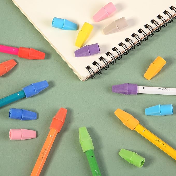 Mr. Pen- Pencil Erasers Toppers, 120 Pack, Colorful, Latex Free, No Smudge, Mr Pen Erasers for Pencils, Pencil Top Erasers, Eraser Caps, Eraser Tops