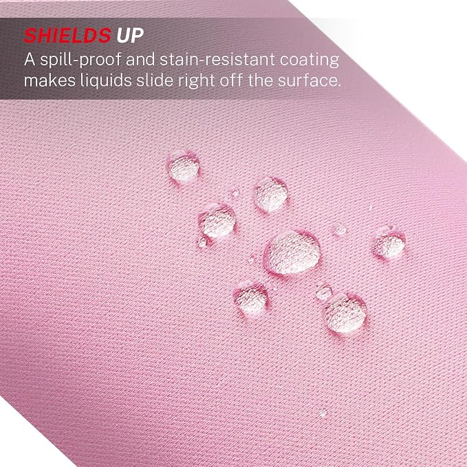 MROCO Essential Office & Gaming Mouse Pad, 8.5 x 11 Inch, Pale Pink | Anti-Fray Stitched Edges, Functional Pattern Design, Non-Slip Rubber Base, Water and Stain Resistance