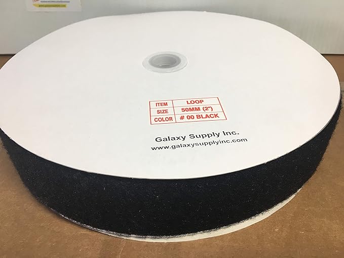 2" Magic Black Tape with Glue Stick, Loop ONLY,25 Yards =75 Ft per roll. UPC900108