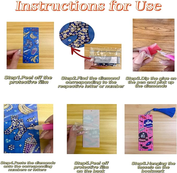 2 pcs Rivalry Inspired Diamond Painting Bookmarks, Heated Hockey Romance Themed Acrylic DIY Diamond Art Kits for Adults