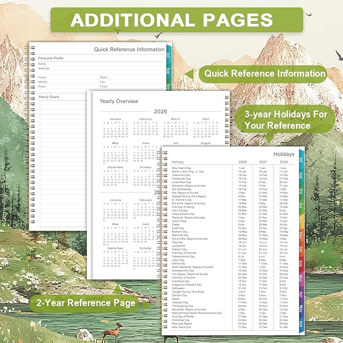 Planner 2026-2027 - Academic Planner 2026-2027 Weekly and Monthly, July 2026 - June 2027, 8.5''x11'', Weekly Monthly Planners with Printed Tabs, Inner Pocket