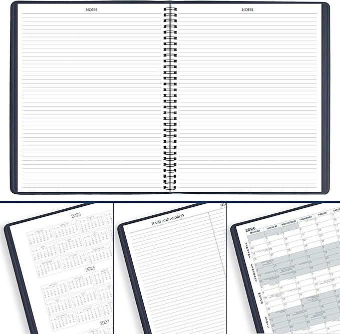 AT-A-GLANCE 2026 Planner, Monthly, 15-Month, 9" x 11", Large, Navy (702602026)