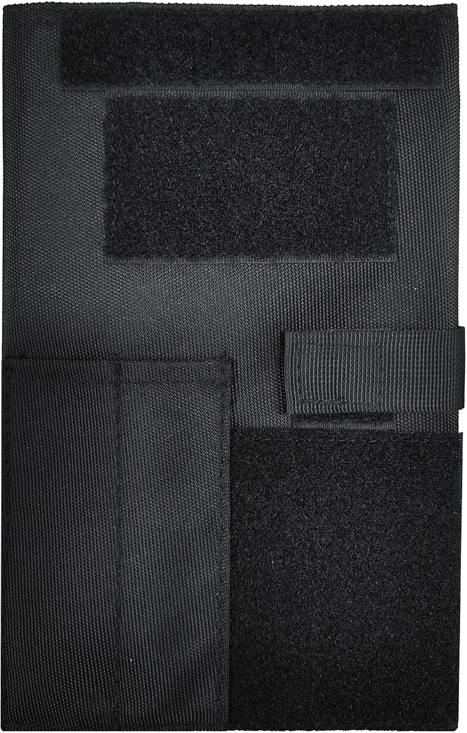 OCP Military Book Cover, Tactical Notebook Cover for 5.5”X 8” Journal Notebook Cover, OCP Green Book Cover, Field Notes Ring Binder (Black, 5.5”X 8”)