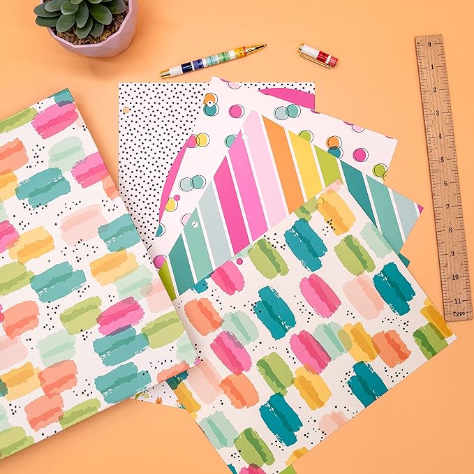 Pukka Pad, Carpe Diem Preloaded Rollbound Ringbinder – 12.4 x 10.8in – Includes Index, Personal Details, Planner Pages – Comes Preloaded with 5-Part Dividers – Standard 3-Ring Mechanism - Colorwash