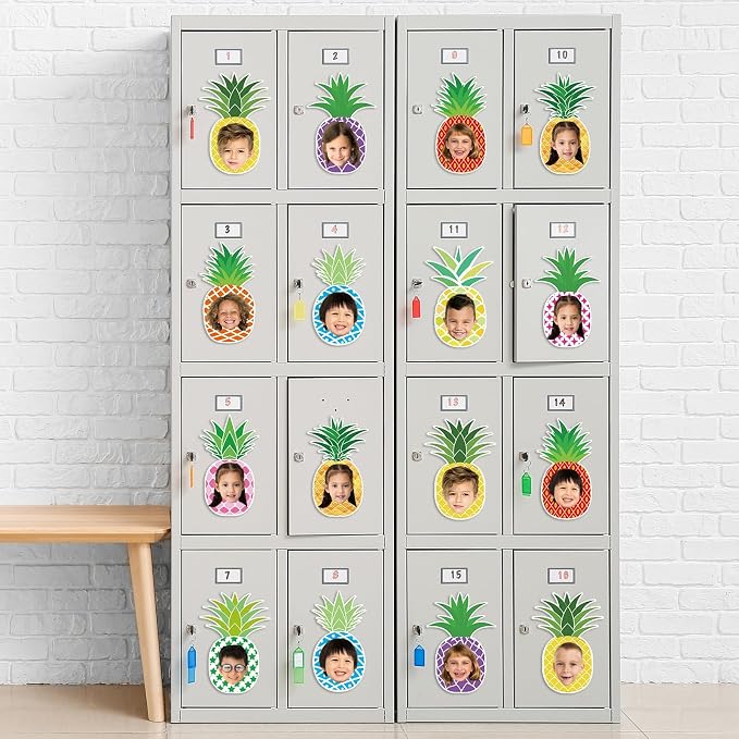 gisgfim 80Pcs Summer Cutouts Pineapple Decoration Bulletin Board Luau Tropical Paper Cut-Outs Classroom Decor for DIY Craft Photo Wall Summer Hawaiian Beach Kindergarten Preschool Party Favor Supply