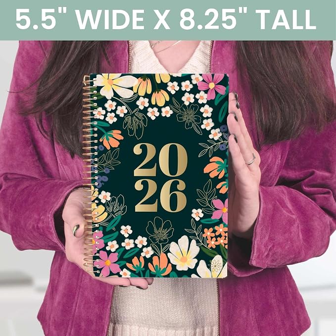 bloom daily planners 2026 Planner (January - December) Calendar Year Organizer - 5.5” x 8.25” - Weekly & Monthly Agenda Book with Stickers & Bookmark - Blooming Wildly