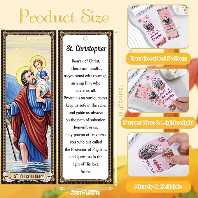 Wxiben Catholic Bible Bookmarks Gifts - 20Pcs Christian Religious Bookmarks Catholic Saints Prayer Book Marks Jesus Virgin Mary Book Markers for Women Men Book Lovers Students Teacher Sunday School